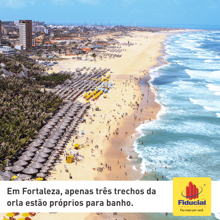 Em Fortaleza, apenas tr&ecirc;s trechos da orla est&atilde;o pr&oacute;prios para banho